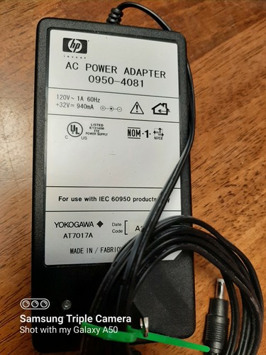 Adaptador de alimentación de CA HP original FABRICANTE DE EQUIPOS ORIGINALES 0950-4081 PhotoSmart IEC 60950 artículos *ENVÍO GRATUITO* - Imagen 2 de 3