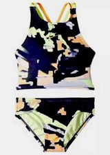 Nike Kids Glitch Spiderback Midkini Orange Pulse Girl's Size M L48406