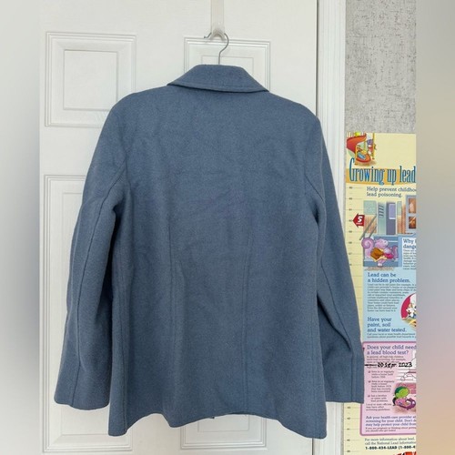 NWT Vintage Talbots Women’s Blazer Blue Aplaca wool size Large - Picture 7 of 10