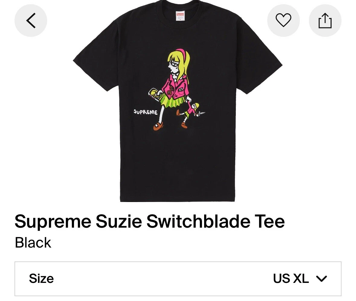 Tee shirt Suzie Switchblade NEUF DEADSTOCK TAILLE XL NOIR 