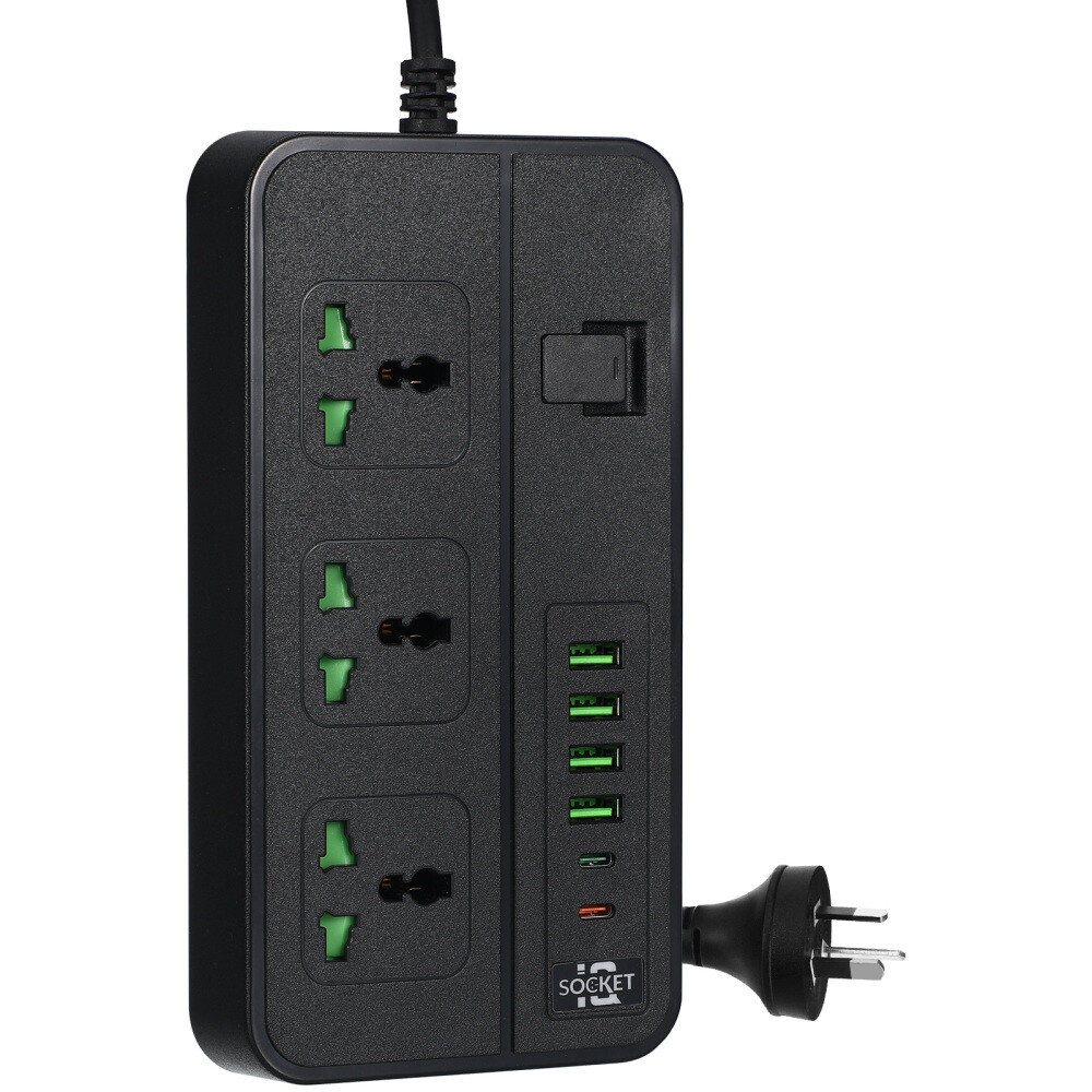 Surge Protector Power Strip Extension Cord With Multiple Outlets-image
