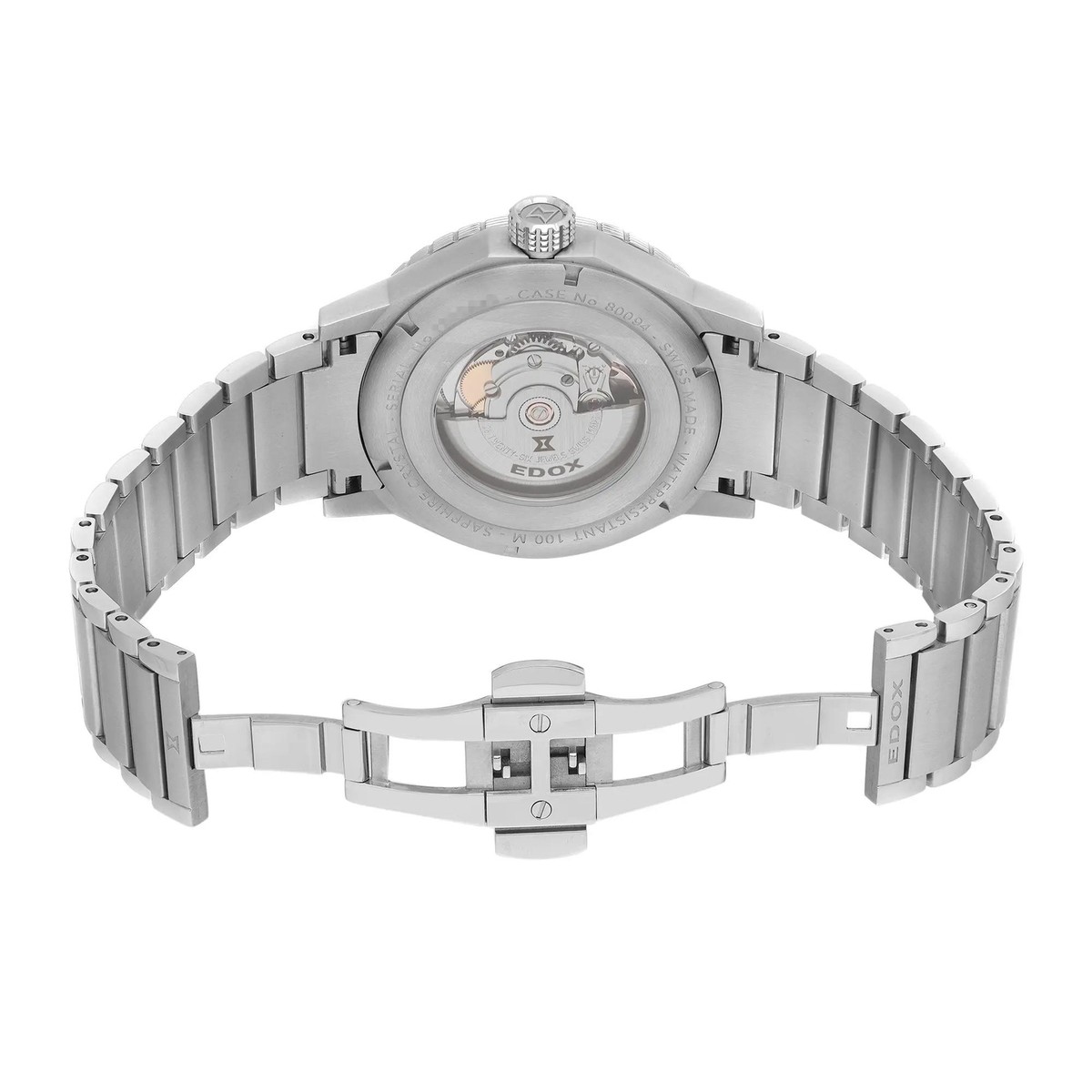 Edox Chronorally 1 Steel 45mm Black Dial Automatic Mens Watch