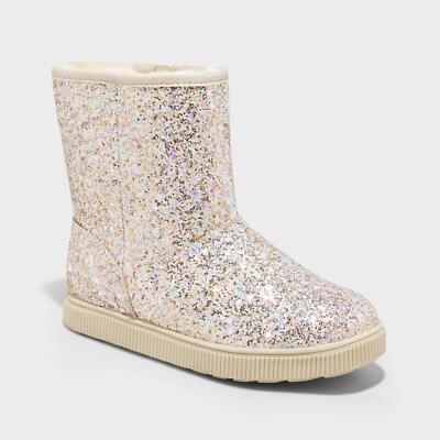 Cat & Jack Girls Holland Zipper Shearling Style Boots 88435448 4 5 1 2 13