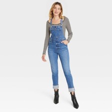 Women's Denim Overalls - Universal Thread  Medium Wash - New - 00 A-52