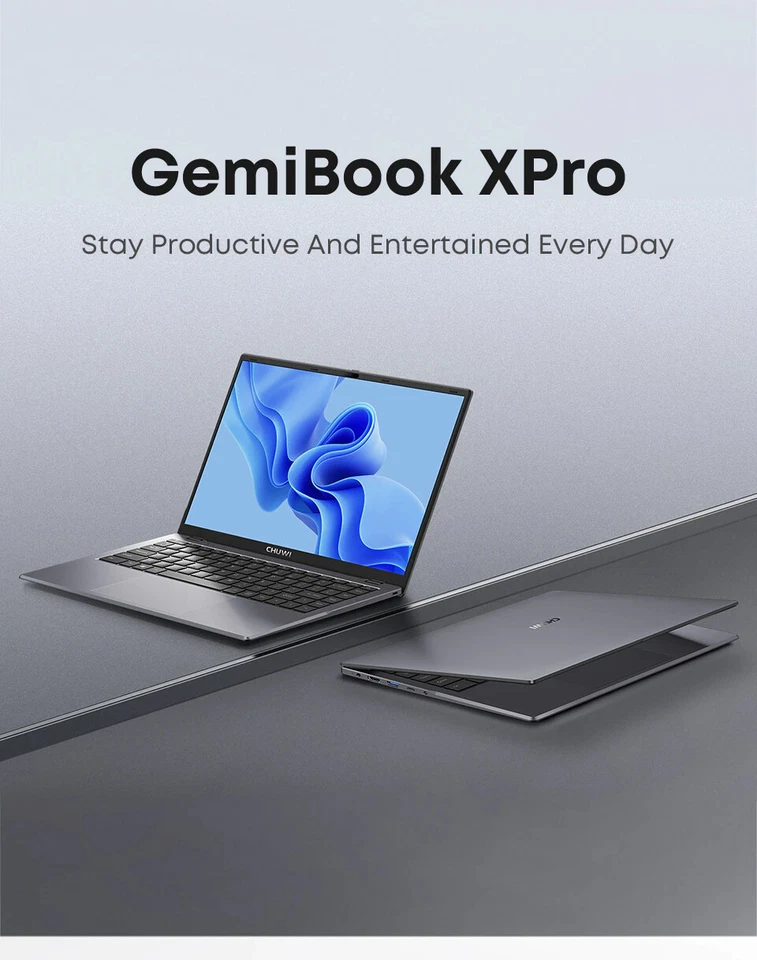 CHUWI GemiBook Xpro 14.1in Windows 11 Laptop PC Intel N100 3.4Ghz 8G 256G SSD - Image 4 of 4