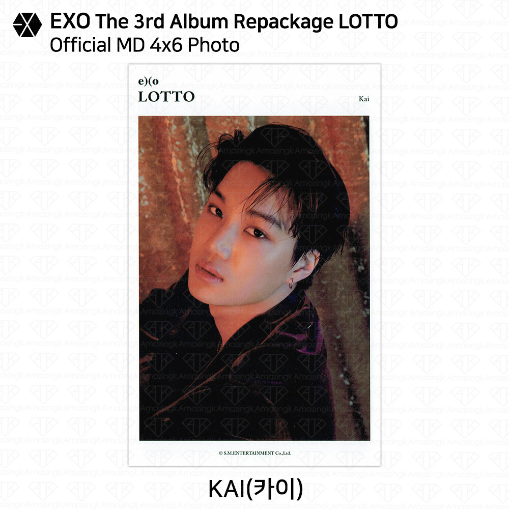 EXO The 3rd Album Repackage Lotto Official MD 4x6 Photo KPOP