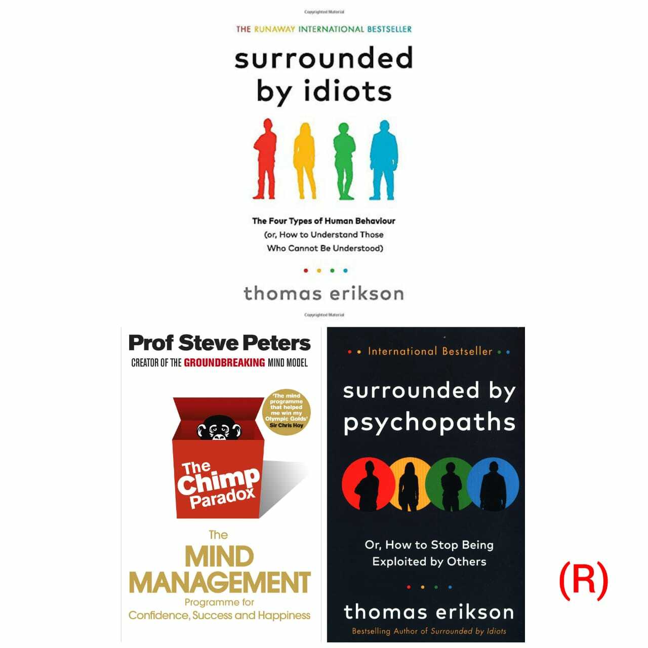 Surrounded by Idiots, Psychopaths, The Chimp Paradox 3 Books Collection Set NEW
