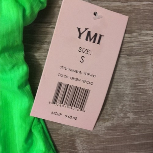 YMI green gecko one piece swimsuit size small - Picture 2 of 5