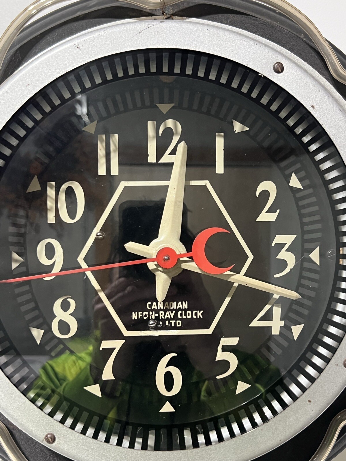 Canadian Neonray Clock Co Neon Clock eBay