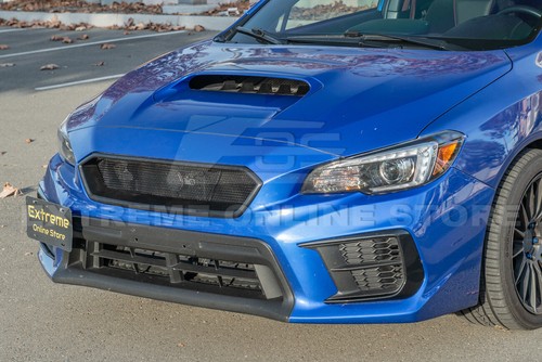 Cubierta de ventilación de rejilla de malla delantera negra mate estilo CS para Subaru WRX STi 18-21 - Imagen 7 de 12