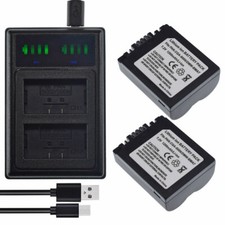 2X Battery + charger for Panasonic Lumix CGA-S006 DMC-FZ18 DMC-FZ28 DMC-FZ30