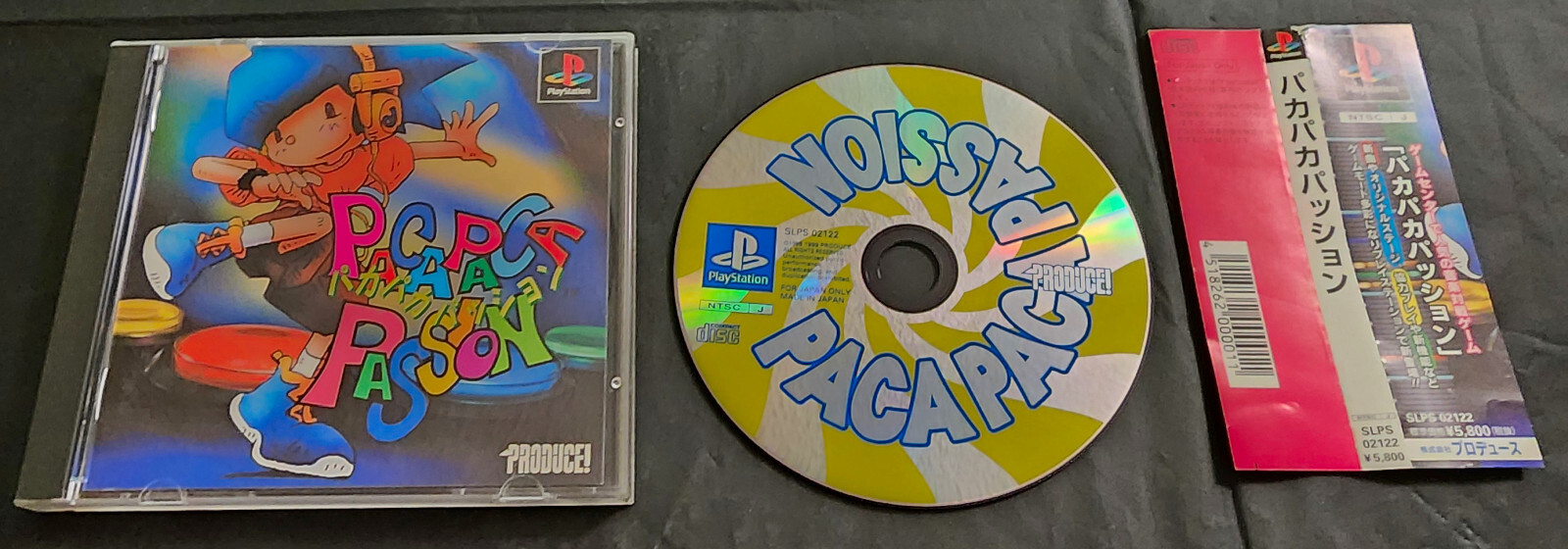 Paca Paca Passion PS1/PlayStation (JP) w/case, obi, & instructions
