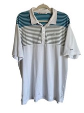 Travis Mathew Short Sleeve Golf Polo Shirt Pima Cotton Blend Striped Size XXL