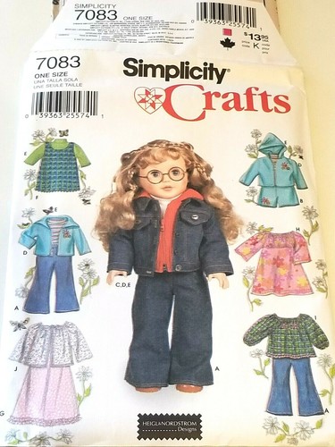 4 Sewing Patterns Matching Doll Clothes Cabbage Patch American/ Journey Girl - Picture 4 of 9