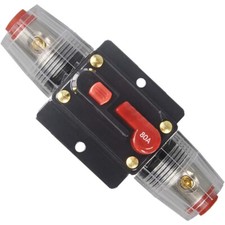 80 Amp In-Line DC Circuit Breaker Solar/Audio/Car/RV 80A/80AMP Fuse 12V/24V