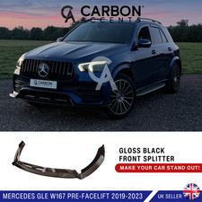 Mercedes GLE W167 Glanz Schwarz Brabus Style Front Splitter 2021-23 UK VERKÄUFER Mercedes GLE W167 Glanz Schwarz Brabus Style Front Splitter 2021-23 UK VERKÄUFER