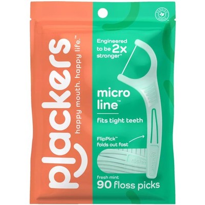 Plackers Micro Mint Dental Floss 3 Count (Pack of 1), 2 Packages (270 Count)