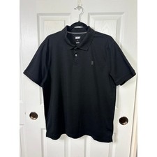 DKNY Men's Polo Shirt Black Size XL