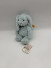 Steiff Plush Blue Bunny Hoppy Rabbit My First Steiff Soft Cuddly Friends 242335