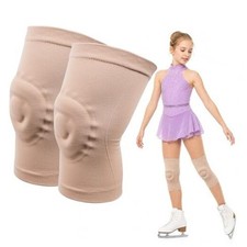 Pair Gel Knee Pads for Figure Skating Dance - Breathable Medium 1 Beige