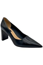 Franco Sarto Womens Giovanna Pump Heel Black Leather
