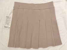 Lululemon Ribbed Merino Wool Pleated Mid Rise Skirt Mink Berry Medium New w Tag 