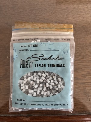 500 NOS Selectro Teflon Pass-fit Terminals-MIL-SPEC PTFE- High-temp Aviation 