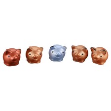 Goebel Tiere weitere S&auml;ugetiere 5 kleine Schweinchen bunt / matt