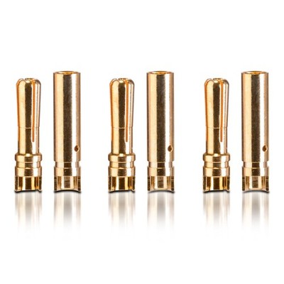 Gold contact connector heavy duty plug socket 4.0 mm brushless 3 pairs partCore