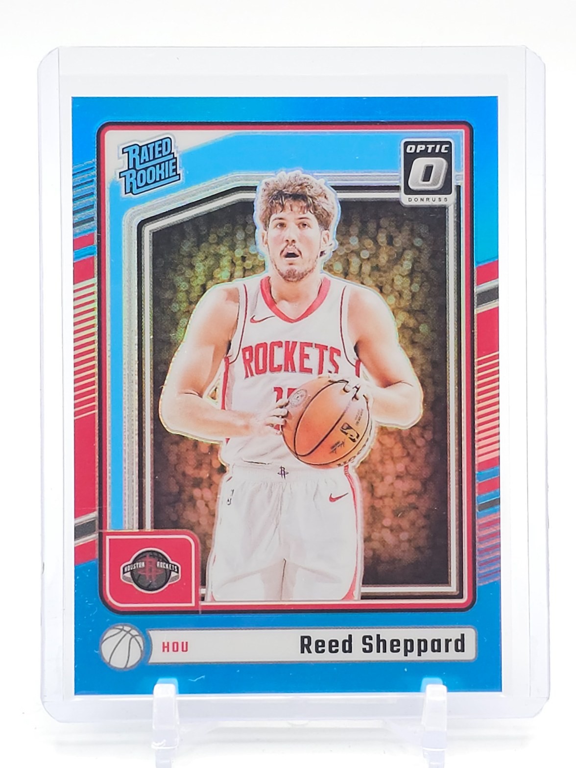 REED SHEPPARD 2024-25 DONRUSS OPTIC RATED ROOKIE AQUA PRIZM /225 #255 Q3178