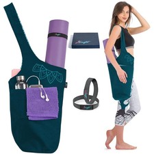 Elegant Yoga Mat Bag - Holds Up to 72in Mats, 3 Pockets Dreamcatcher Design