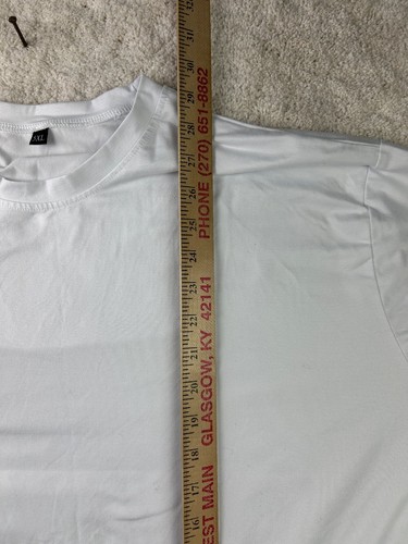 5XL Herren T-Shirt weiß Polyester Rundhals Große Größe leicht - Bild 5 von 10