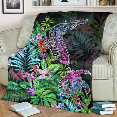 Hawaii Shark Turtle Tropical Polynesian Premium-Decke   Happy Style   AH
