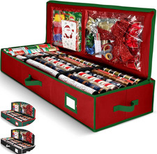 Premium Wrapping Paper Organizer Storage Gift Wrap Holder With Extra Pockets f