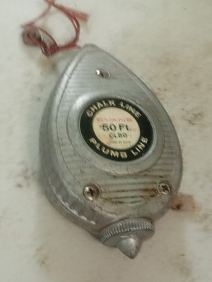 EVANS Vintage Chalk Line Plumb Bob - 50 FT - Model CL50