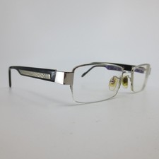 Dolce & Gabbana Silver Black Rectangular Semi Rimless Eyeglasses 18 140 Italy