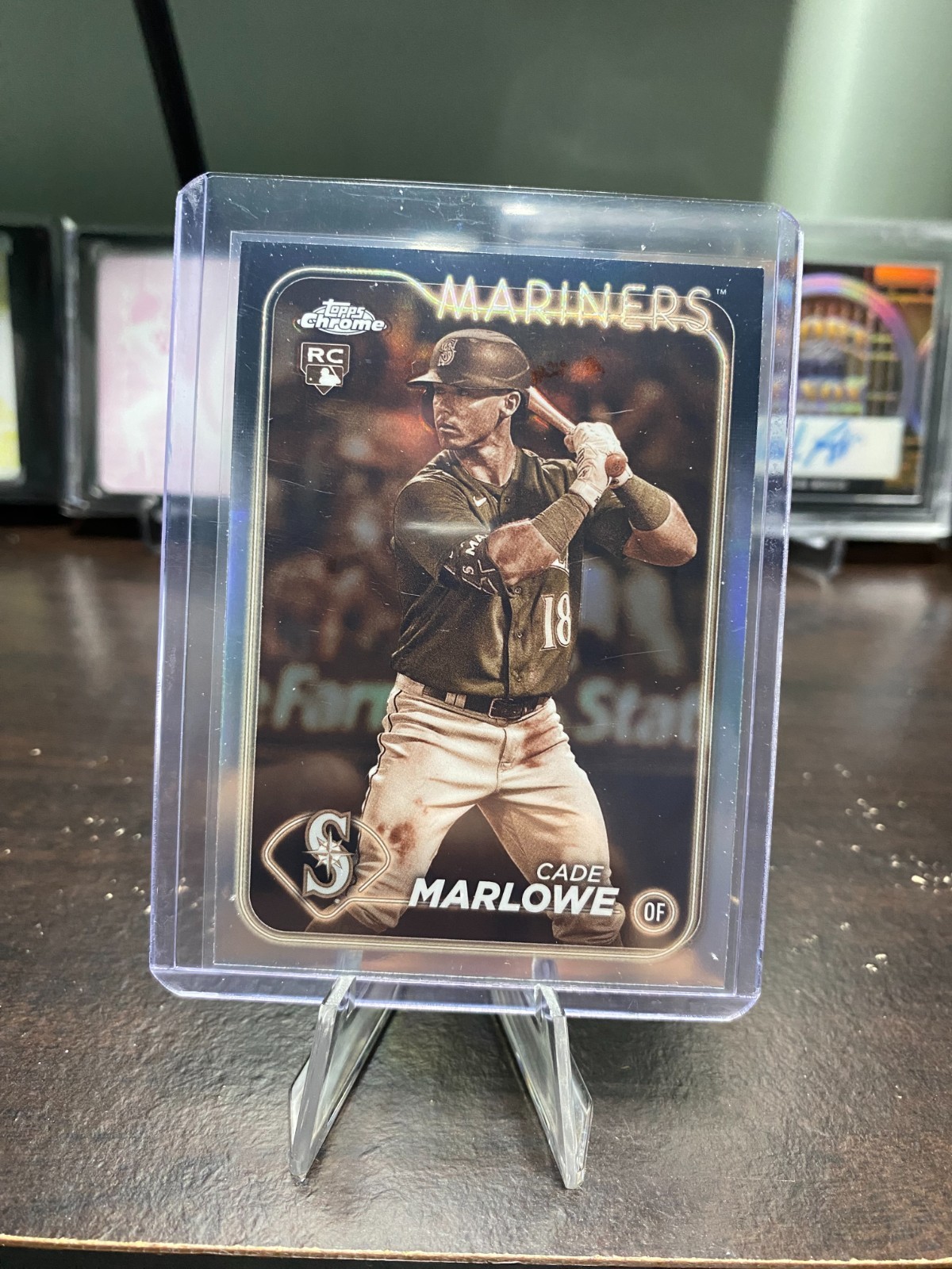 2024 Topps Chrome Cade Marlowe Sepia Refractor Rookie Seattle Mariners RC #266