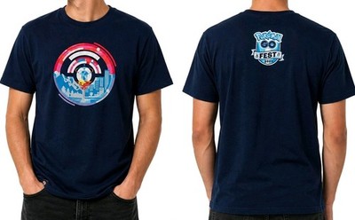 Pokémon GO Fest 2021 Navy Blue Cotton Graphic T-Shirt XL Men's Short Sleeve