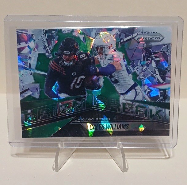 2025 Prizm Football Break Insert Caleb Williams Green Ice #3 Bears
