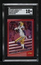 2020 Panini Chronicles Draft Picks Red Justin Jefferson #9 SGC 10 GEM 7gk