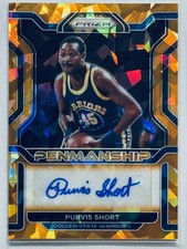Auto 2021 Panini Prizm #PM-PSH Purvis Short Penmanship Orange Ice TEJ
