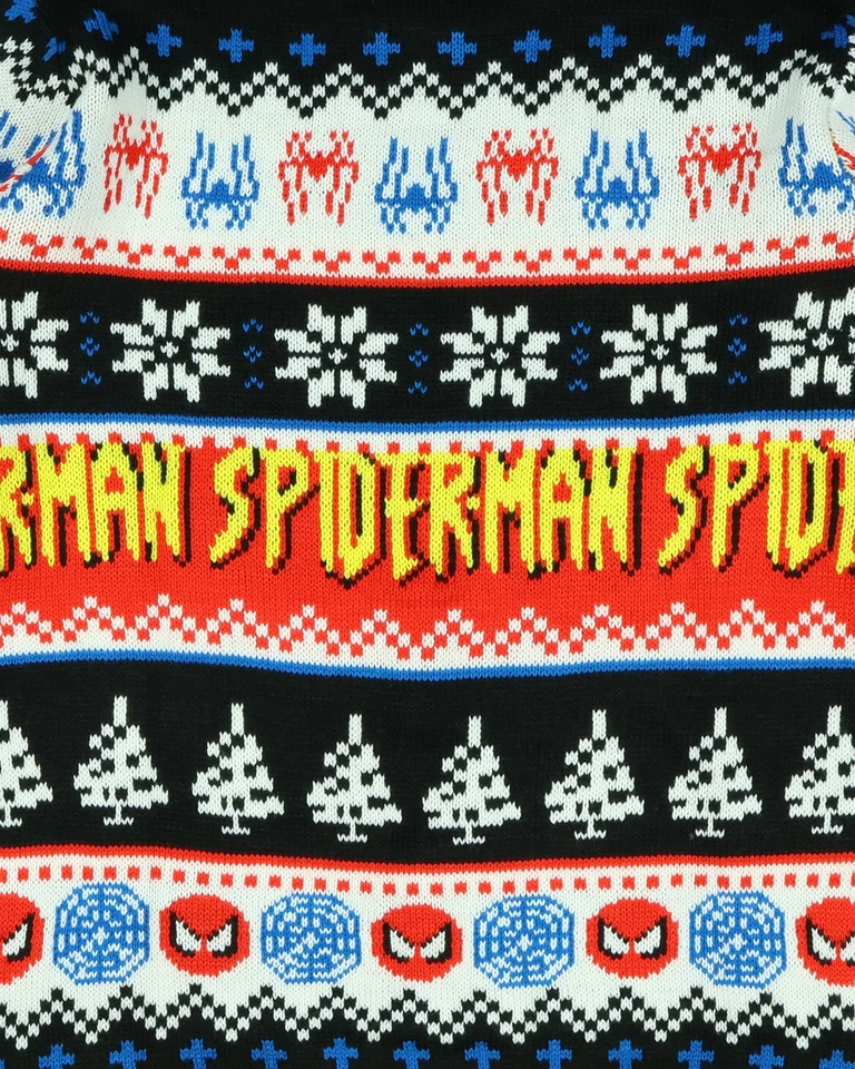 Suéter Pullover Navidad Feo Adulto Spider-Man Spidey Jump Marvel Para Hombre Foto 3 de 3
