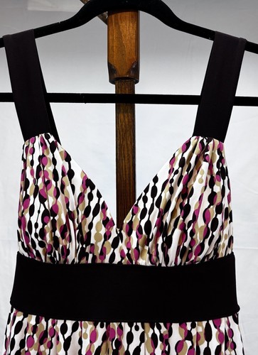 Speechless Halter Top Daytime Party Dress Juniors Brown White Pink Size Medium - Picture 4 of 9