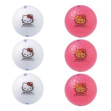 KIRA STAR Sanrio Golf Balls 6 balls Hello Kitty x Sunburned Kitty 2-sleeve set