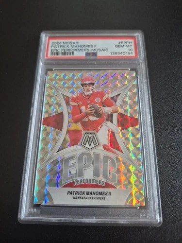 2024 PANINI MOSAIC EPIC PERFORMERS MOSAIC #EPPH PATRICK MAHOMES II PSA 10