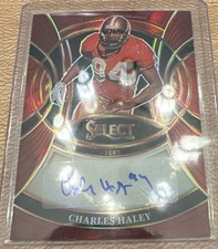 Panini Select Charles Haley 49ers #SP-CHY Maroon Prizm Auto /75 2025 NFL