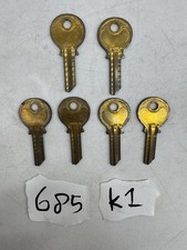 Independent Lock Co ILCO Brass Keys Made in USA 997 Lot of 6
