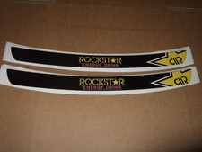 Rockstar Energy Drink  2x  Vinyl Motorcycle Sticker Wheel Fuel Tank Body Decal