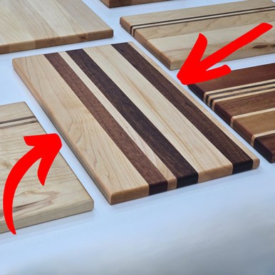 Cutting Board 148, Maple, Mahogany, 15 3/8 x 8 3/8 x 11/16