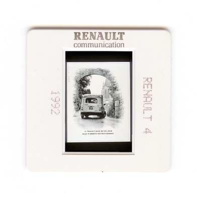 S866 Ende Renault 4L. Werbung, Renault Comm. Dia silber